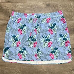 Duluth‎ Pier Genius Blue Floral Active Hiking Swim Coverup Skirt Size XXL